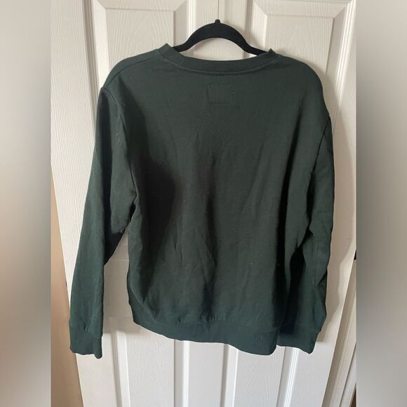 Old Navy Unisex Green Sweatshirt W/ Red Station Wagon / Christmas Tree Size L - Picture 2 of 5